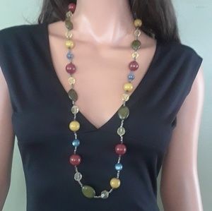 Multi Color Beaded Necklace